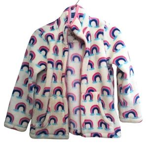 Happy Rainbows Fuzzy Fleece Zip Up